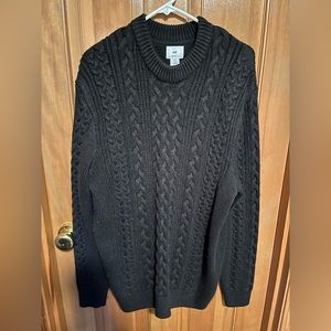 H&M Dark Gray Thick Chunky Knit Men’s Sweater